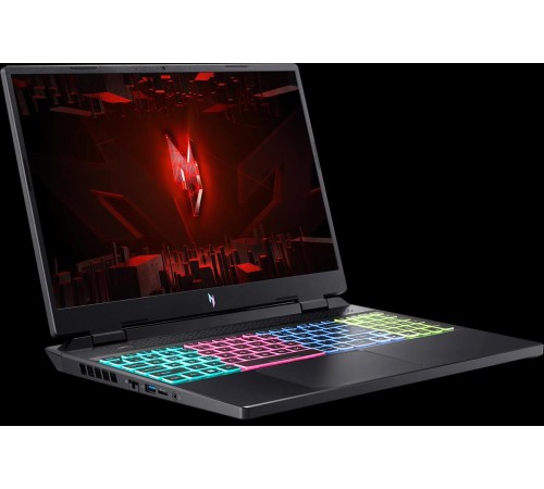 Ноутбук/ ACER Aspire Nitro AN16-42-R2ZA 16"(1920x1200 (матовый) IPS)/AMD Ryzen 7 8845HS(3.8Ghz)/16384Mb/1024PCISSDGb/noDVD/Ext:nVidia GeForce RTX4050(6144Mb)/Cam/BT/WiFi/50WHr/war 1y/2.2kg/Black/NoOS