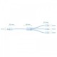 Кабель Vention 3 в 1 USB 2.0 AM/ Micro-B, USB-C, Lightning M - 1.5м. Белый 6A, шт.