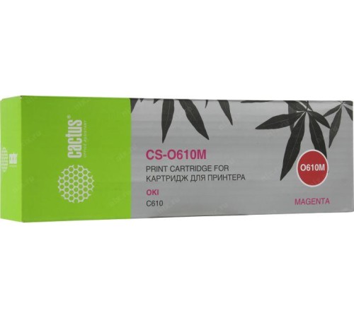 -/ Картридж лазерный Cactus CS-O610M 44315322 пурпурный (6000стр.) для Oki C610