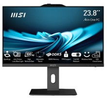 Моноблок MSI Pro AP242P 14M AiO 23,8" FHD(1920x1080)IPS AG Non-touch, Core i3-14100 (3.5GHz), 8Gb DDR5 (1x8Gb),256GB SSD, Intel UHD,WiFi,BT,camera,WirelessKB&mouse Eng/Rus,noOS,1y w-ty,Black