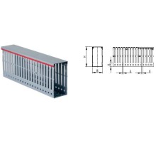 Короб перфорированный, серый RL6 40x40