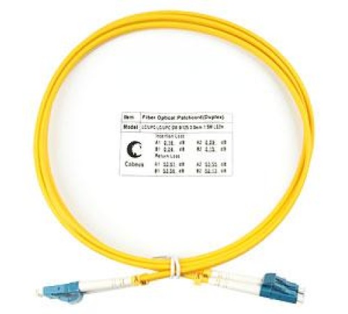 Шнур оптический duplex LC-LC 9/125 sm 1,5м LSZH Cabeus FOP(d)-9-LC-LC-1,5m Шнур оптический duplex LC-LC 9/125 sm 1,5м LSZH