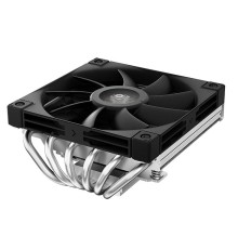 Кулер для процессора DEEPCOOL AN600 LGA1700/1200/115X/AM5/AM4 низкопрофильный 67mm (18шт/кор, TDP 180W, PWM,  White LED Fan 120mm, 6 тепл. трубок, Copper Base, черный) RET (R-AN600-BKNNMN-G)