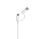 Кабель Mi 2-in-1 USB Cable Micro-USB to Type C 30см SJX02ZM (SJV4083TY) (Из ремонта)