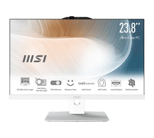 Modern AM242P 12M-216RU (MS-AE07) 23.8'' FHD(1920x1080)/Intel Core i5-1240P/16GB/512GB SSD/Integrated/WiFi/BT/2.0MP/KB+MOUSE(WLS)/W11Pro/1Y/WHITE Modern AM242P 12M-216RU (MS-AE07) 23.8'' FHD(1920x1080)/Intel Core i5-1240P/16GB/512GB SSD/Integrated/WiFi/BT/2.0MP/KB+MOUSE(WLS)/W11Pro/1Y/WHITE