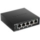 Коммутатор/ DES-1005P,DES-1005P/B Unmanaged Switch 5x100Base-TX (4x100Base-TX PoE), PoE Budget 60W, metal case