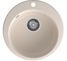 Кухонная мойка GRANFEST GRANFEST Мойка URBAN 649  1-чаша D-490мм, монтаж: врезной, материал: кварц, цвет: белый