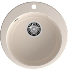 Кухонная мойка GRANFEST GRANFEST Мойка URBAN 649  1-чаша D-490мм, монтаж: врезной, материал: кварц, цвет: белый