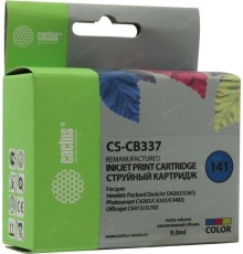 -/ Картридж струйный Cactus CS-CB337 №141 многоцветный (9мл) для HP DJ D4263/D4363/D5360/DJ J5783/J6413
