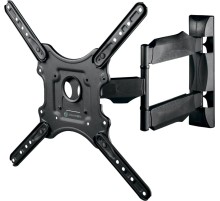 Кронштейн ONKRON/ 32-65" макс. 400*400, 2 колена, наклон -5º+8º, поворот 180º макс, от стены 55-500мм, черный