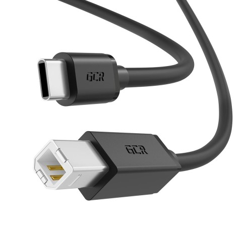 GCR Кабель 1.0m TypeC / USB 2.0 BM, черный, GCR-55251
