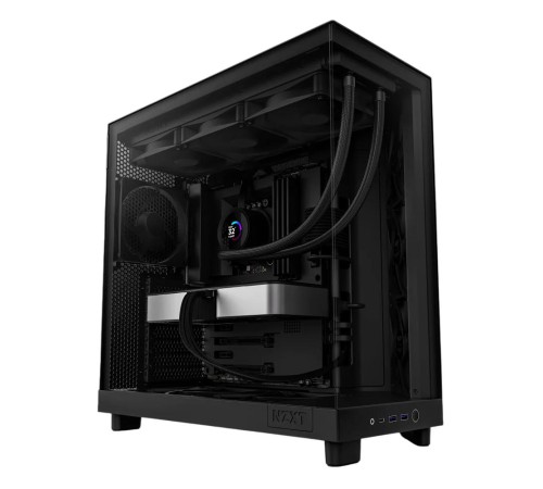 Корпус без блока питания/ Case NZXT H6 Flow, Midi-Tower, TG, 3x120mm, 2xUSB-A 3.2 + 1xUSB-C 3.2, ATX, mATX, mITX Black