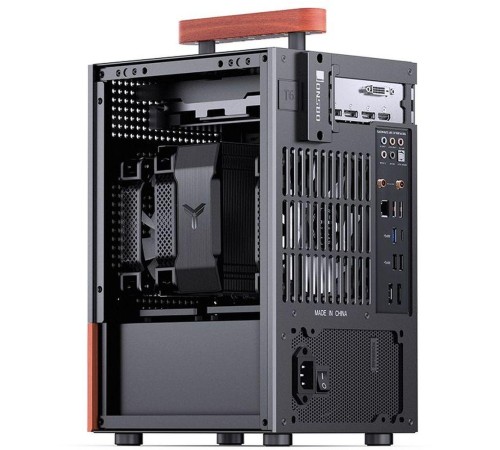 Корпус без блока питания/ Case JONSBO T6, Mini-Tower, 1x140mm, 1xUSB-A 3.0 + 1xUSB-C 3.2, mITX, wood panel + wooden handle Black Корпус без блока питания/ Case JONSBO T6, Mini-Tower, 1x140mm, 1xUSB-A 3.0 + 1xUSB-C 3.2, mITX, wood panel + wooden handle Black