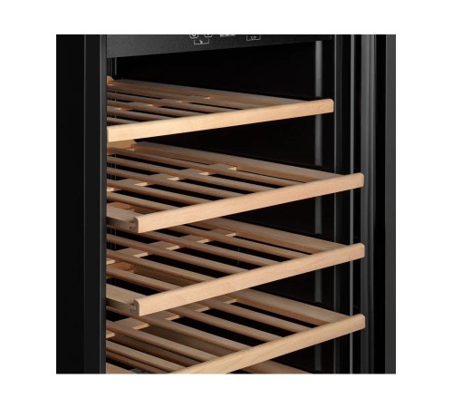 Винный шкаф KUPPERSBERG/ Винный шкаф KUPPERSBERG, отдельностоящий, High-Tech, объем 128 л, вместимость 40 бутылок, диапазон температуры 5-20 градусов, механическое открытие двери, 6 полок из бука, LCD дисплей, уровень шума 38 дБ, цвет черный