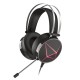 Гарнитура игровая проводная Dareu EH722X Black (черный), подсветка RGB, подключение USB