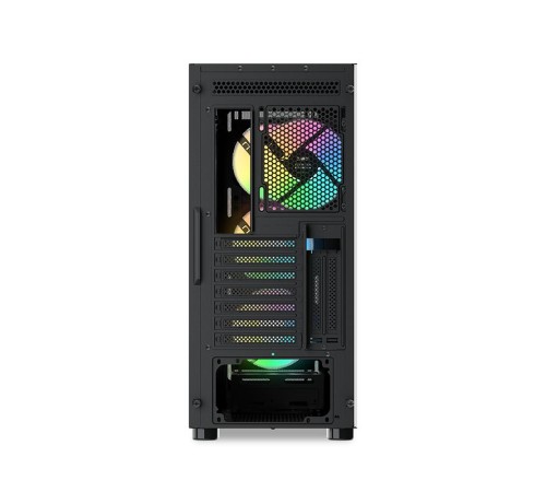Корпус ПК без блока питания/ Case SAMA S40 Black, Midi-Tower, TG, 4x120mm ARGB, 2xUSB 3.0 + 1xUSB 3.1 Type-C, ATX, mATX, mITX Black
