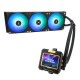 Водяное охлаждение для процессора/ Water Cooling System Thermalright Frozen Warframe 360 Black Argb (360mm, Black, ARGB/ Fans: 3x120mm, 70.84CFM, 29.8dBA, 2000RPM/ Pump height 60mm, 23dBA, 3000RPM, Rad thickness 27mm/ S: 1200, 1700, 1851, 2011, 2066, 115X