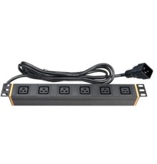 Блок распределения питания (PDU) 19" 16A, Вых:6 х C19, Вх:C20 х 2м