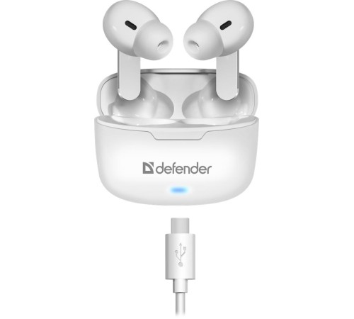 Defender Беспроводная гарнитура Twins 903 белый,TWS, Bluetooth