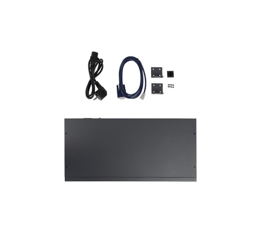 Коммутатор/ Managed L3 Switch 24x1000Base-T PoE, 4x10GBase-X SFP+, PoE Budget 370W, RJ45 Console, 19" w/brackets