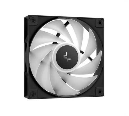 Кулер для процессора DEEPCOOL AG400 BK ARGB V2 LGA1851/1700/1200/115X/AM5/AM4 (18шт/кор, TDP 220W, PWM, ARGB Fan 120mm, 4 тепл. трубки, черный) RET (R-AG400-BKAMMN-GJD)