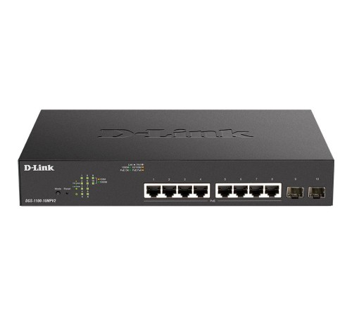 Коммутатор/ EasySmart L2 Switch 8х1000Base-T PoE, 2x1000Base-X SFP, PoE Budget 130W