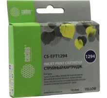-/ Картридж струйный Cactus CS-EPT1294 T1294 желтый (10мл) для Epson B42/BX305/BX305F/BX320/BX525/BX625