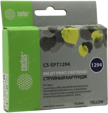 -/ Картридж струйный Cactus CS-EPT1294 T1294 желтый (10мл) для Epson B42/BX305/BX305F/BX320/BX525/BX625