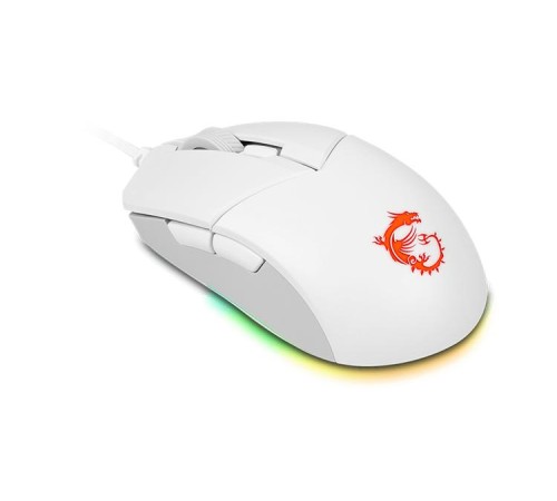 Мышь  проводная Gaming Mouse MSI Clutch GM11, Wired, DPI 5000, symmetrical design, RGB lighting, White