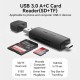 Картридер Vention USB 3.0 A+C (SD+TF) Черный