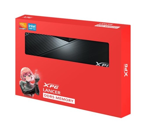 Оперативная память ADATA LANCER DDR5 DIMM 32GB 6400MHz 2*16GB 32-39-39 1.4V BLACK DUAL COLOR BOX