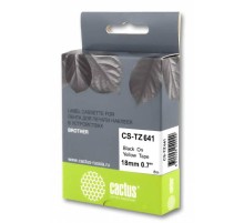 -/ Картридж ленточный Cactus CS-TZ641 TZe-641 черный для Brother 1010/1280/1280VP/2700VP