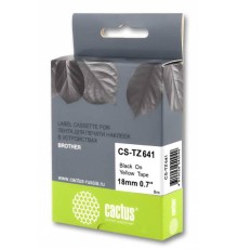 -/ Картридж ленточный Cactus CS-TZ641 TZe-641 черный для Brother 1010/1280/1280VP/2700VP