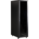 Шкаф Шкаф 19" Business, 42U 800x800, черный, передняя дверь стекло, задняя дверь распашная металл