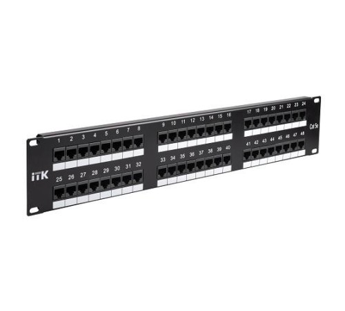2U патч-панель кат.5Е UTP, 48 портов (IDC Dual)