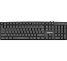 Defender Проводная клавиатура Element HB-520 PS/2 RU,черный,полноразмерная PS/2