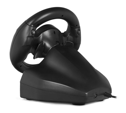 Руль SVEN GC-W300 (педали, вибро, лепестки, D-pad, 10 кл, резин. вставки, PC, цифр. и аналог.) Руль SVEN GC-W300 (педали, вибро, лепестки, D-pad, 10 кл, резин. вставки, PC, цифр. и аналог.)