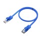 GCR Патч-корд перекрестный ethernet 1.0m UTP кат.5е, синий, RJ45, литой