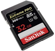 Карта памяти SanDisk Extreme Pro SDHC 32GB - 300MB/s UHS-II (Вскрытая упаковка)