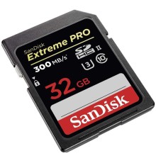 Карта памяти SanDisk Extreme Pro SDHC 32GB - 300MB/s UHS-II (Вскрытая упаковка)