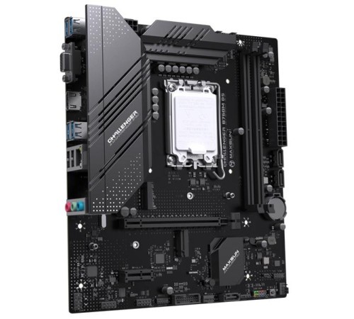 Материнская плата MAXSUN MS-Challenger B760M D5, LGA1700, B760, 2*DDR5, 3*SATA3, 3*M.2, 2*USB 3.2, 6*USB 2.0, 1*PCIEx16, 1*PCIEx1, VGA+HDMI, mATX