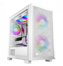 Корпус без блока питания/ Case PCCooler C3D310 WH ARGB, Mini-Tower, TG, Mesh, 2x120mm ARGB, 2xUSB-A 3.0, mATX, mITX White