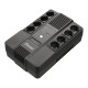 ИБП POWERMAN Brick 850 PLUS, линейно-интерактивный, 850ВА, 480Вт, 4 евророзетки с резервным питанием, 4 евророзетки с фильтрацией, USB, защита RJ45/RJ11, батарея 12В 9Ач 1 шт., 293мм х 202мм х 93мм, 5.2 кг./ UPS POWERMAN Brick 850 PLUS, line-interactive,