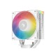 Кулер для процессора DEEPCOOL AG400 WH ARGB V2 LGA1851/1700/1200/115X/AM5/AM4 (18шт/кор, TDP 220W, PWM, ARGB Fan 120mm, 4 тепл. трубки, белый) RET (R-AG400-WHAMMN-GJD)
