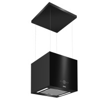 Подвесная вытяжка KORTING/ Подвесная вытяжка KORTING, островная, 54 см, 3 режима, 850 м3/ч, сенсорное управление, пульт ДУ, таймер, 1 мотор, LED освещение, угольный фильтр KIT0280 (в комплекте), цвет черный