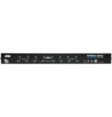 Переключатель, электрон., KVM+Audio,  1 user USB+DVI => 8 cpu USB+DVI, со  шнурами USB DVI-D 2x1.8м., 1920x1200 DVI Single Link/2048x1536 VGA, 1U 19", исп.спец.шнуры, OSD, каскад 512, (2-портовый USB 2.0 hub)/ 8 PORT USB DVI SINGLE LINK KVM SWITCH