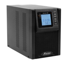 ИБП POWERMAN Online 2000, LCD, двойного преобразования, 2000ВА, 1800Вт, 8 штук IEC320 С13 с резервным питанием, USB, RS232, слот SNMP, разъем EPO, батарея 12В 9Ач 4 шт.,  1 кабель для нагрузки C13/C14, 191 х 337 х 460 мм., 19.64 кг./ UPS POWERMAN Online 2