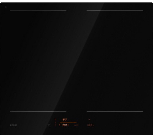Варочная панель ASKO/ Арт. 745340; Варочная панель ASKO, индукционная, 60 см, 4 зоны нагрева, 12 уровней мощности + Boost, автоматическое распознавание посуды, слайдерное управление, Auto Bridge, пауза, автоматические программы Plus, таймер, индикация ост