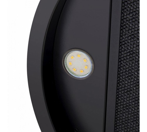 ВЫТЯЖКА MAUNFELD LEE PUSH 39 BLACK/ островная, ширина 380 мм, кнопочное управление, 3 скорости, 1000 м3/ч, 52 дБ, светодиодное LED освещение, черный цвет