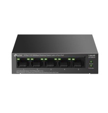 коммутатор TP-Link LS105LP, 5-Port 10/100 Mbps Desktop Switch with 4-Port PoE, 41W, 250m